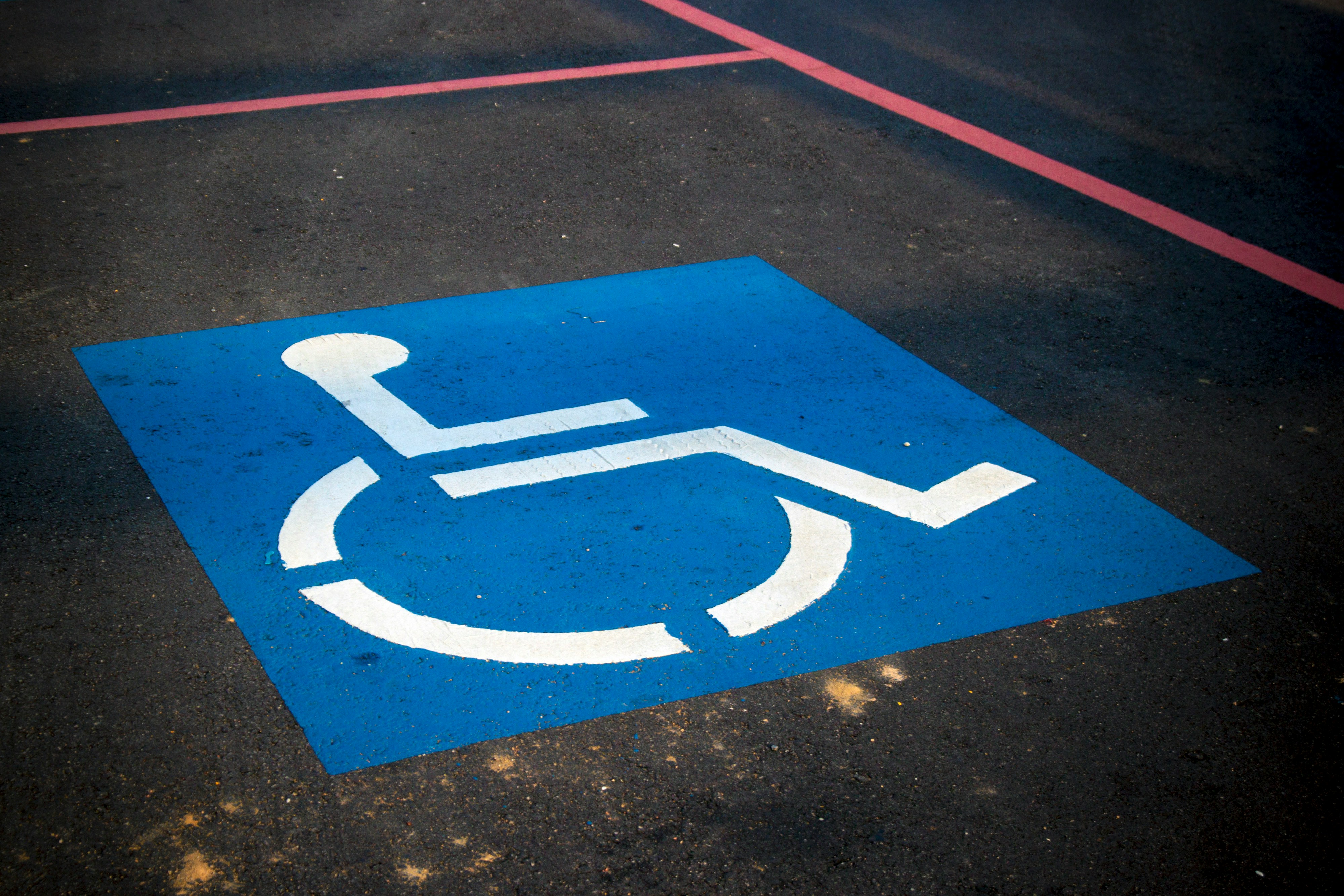 Handicap parking permit symbol
